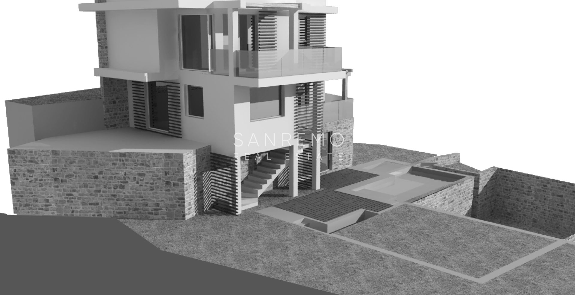 Exclusive plot with approved project and sea view