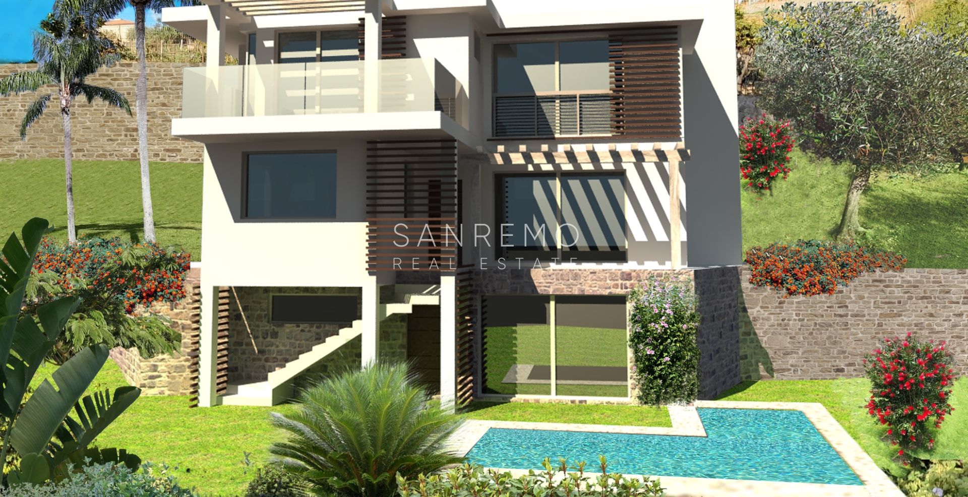Exclusive plot with approved project and sea view