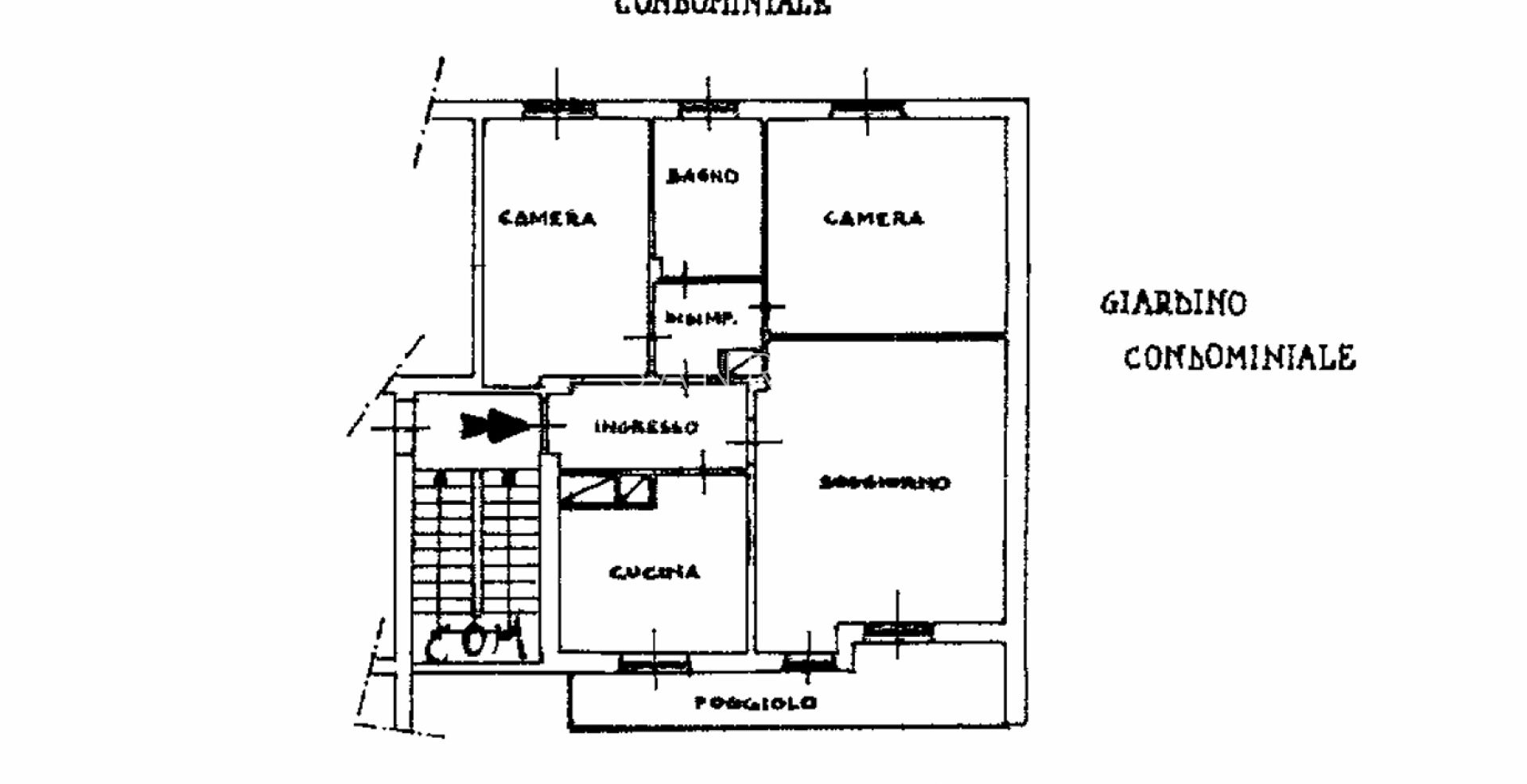 Three-room apartment with balcony and partial sea view in the Baragallo area
