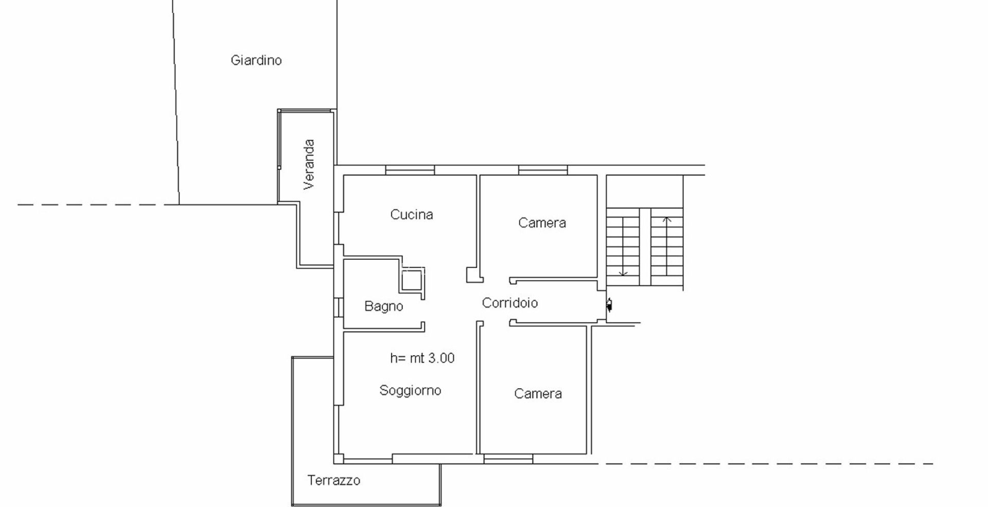 Apartment with terrace and sea view in a quiet and private setting