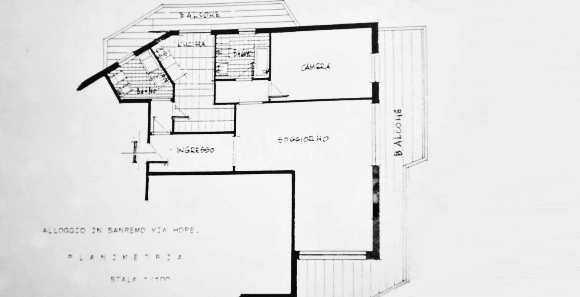 Bright 100 m2 apartment with sea view in a quiet area surrounded by greenery