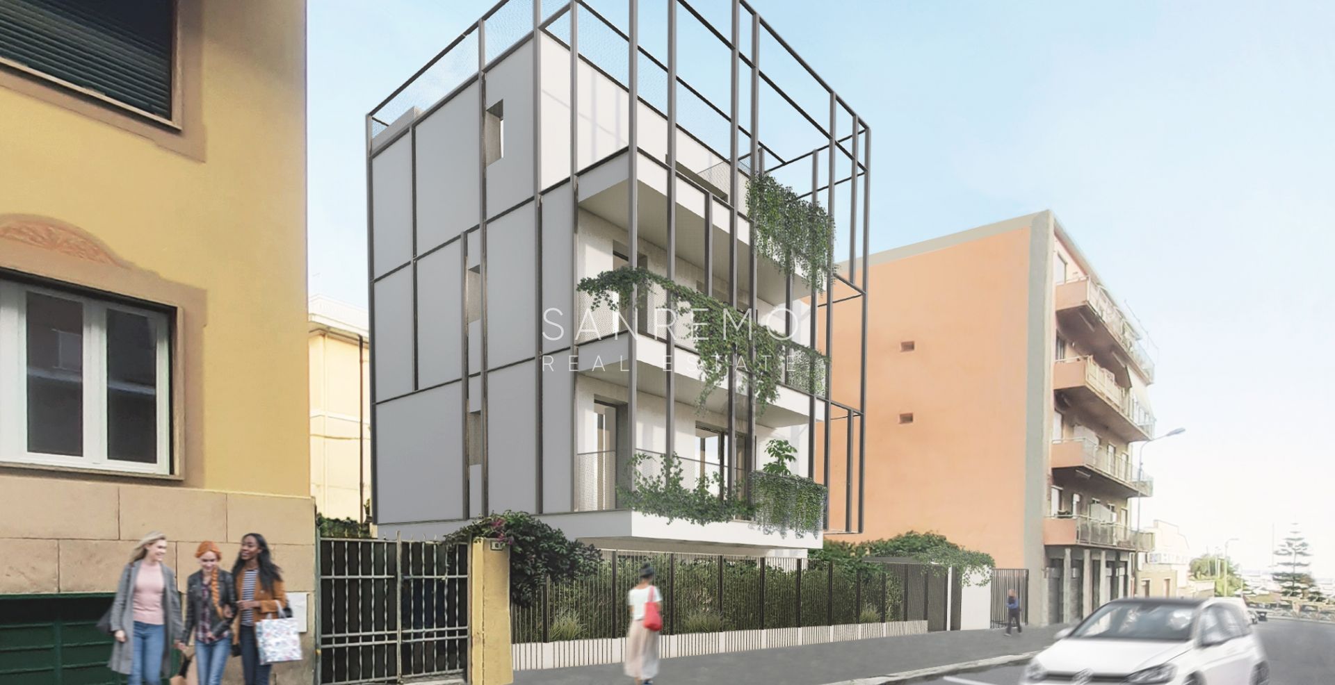 New small building in via Vesco with parkings and terraces