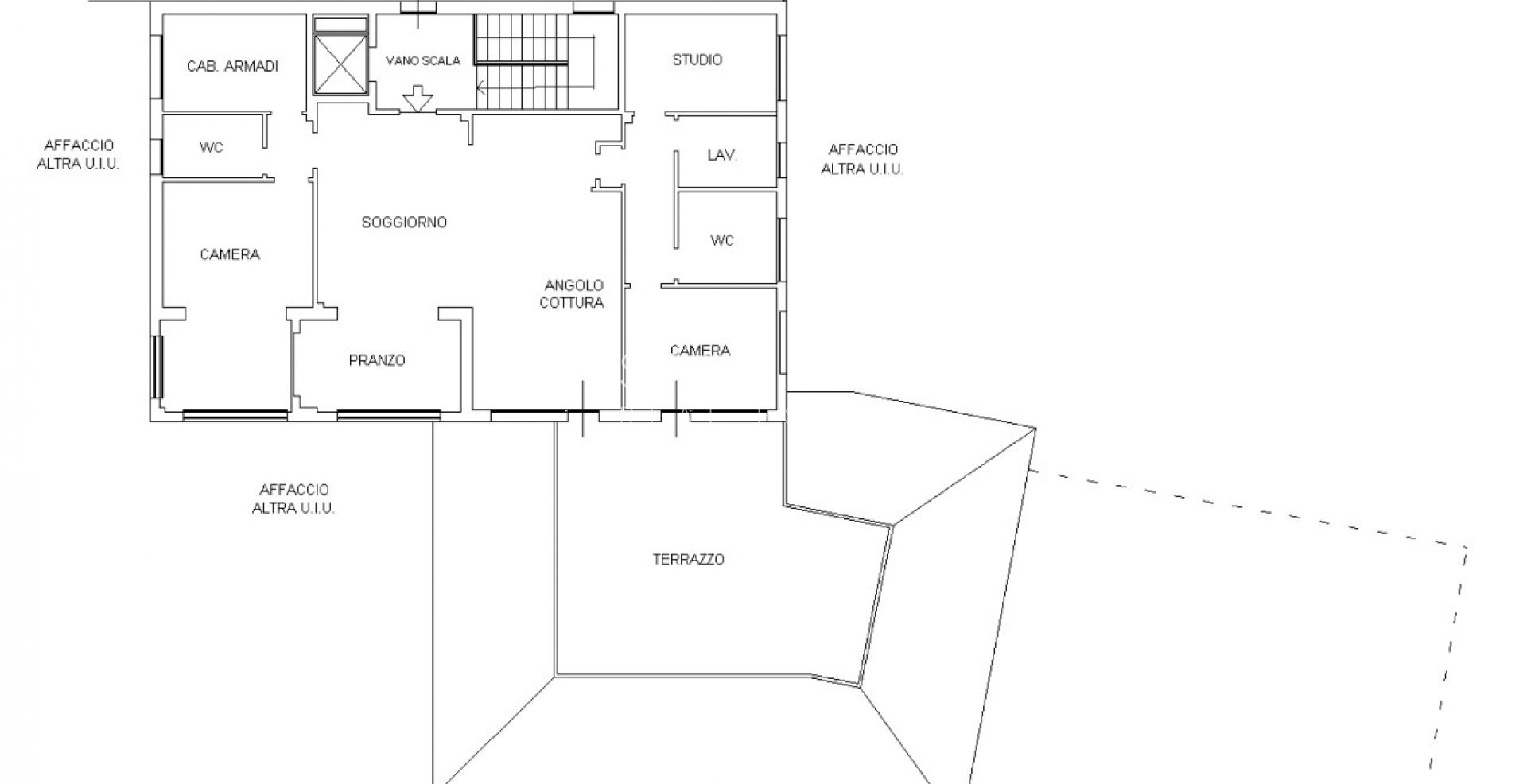 Penthouse with direct sea view